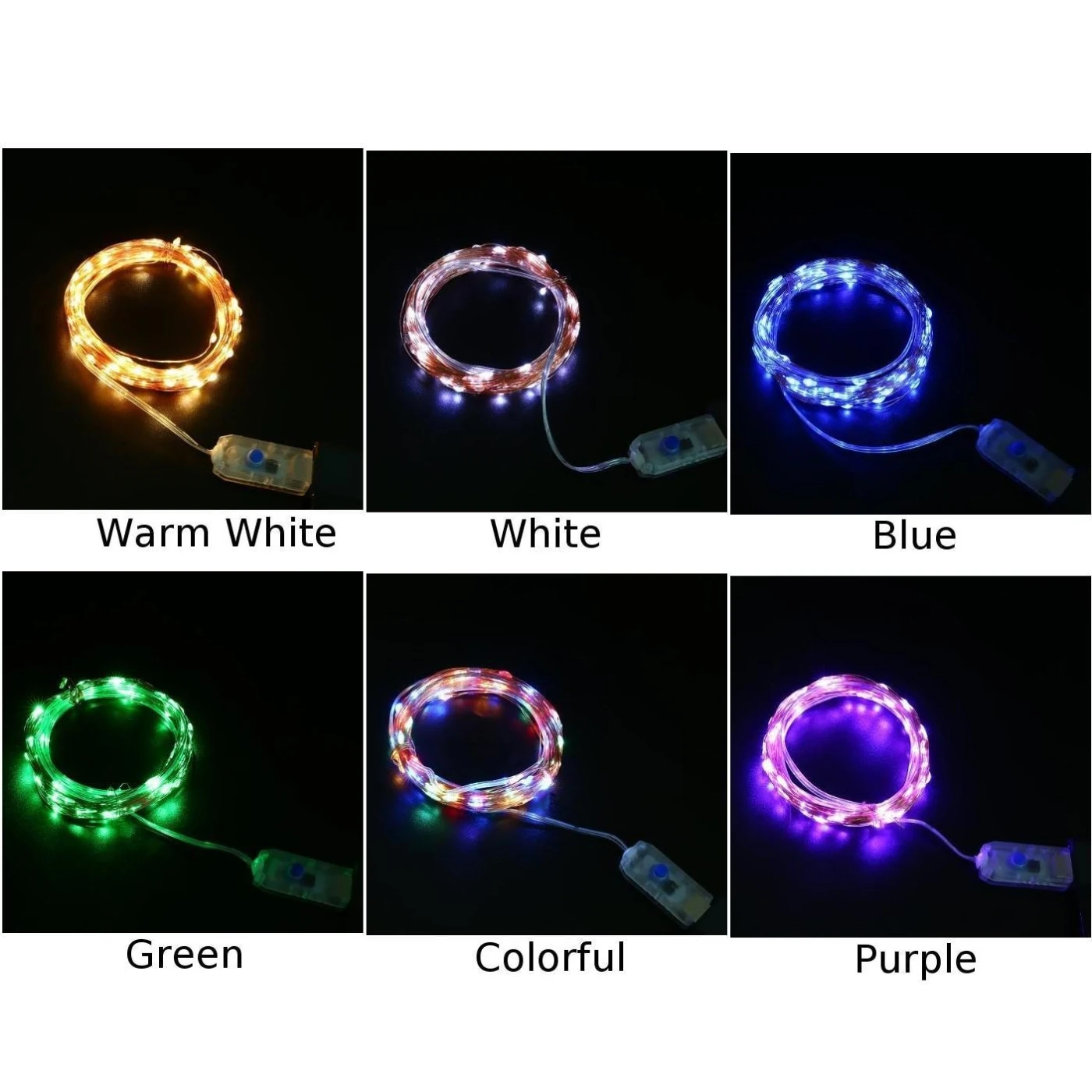 Plastic Hanging String Lights LED Bulb Fairy Copper Wire Strip Xmas Party Home Decoration | Glow Supplies