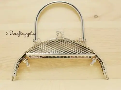 Металлическая рамка швейная сумка кошелек с застежкой 6 1/4 дюймов серебристый