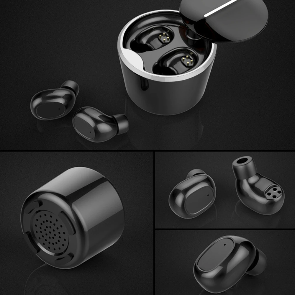 2 in 1 TWS Bluetooth Earphones with Portable Speaker True Wireless Stereo Earbuds Mini Cordless Headsets with Charging Case