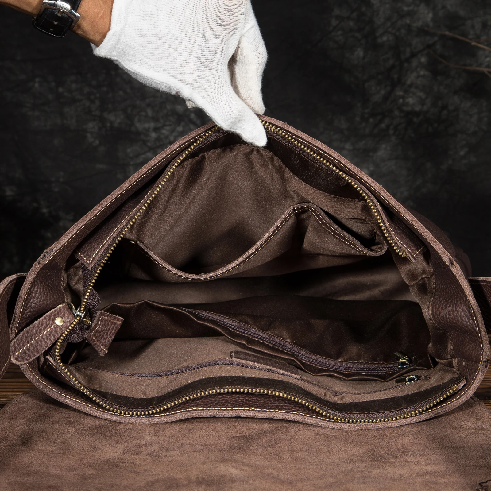 Портфель мужской из кожи Крейзи Хорс дизайнерский Повседневный мессенджер на