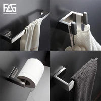 flg 304 stainless steel bathroom accessories set single towel bar robe hook paper holder bath hardware sets