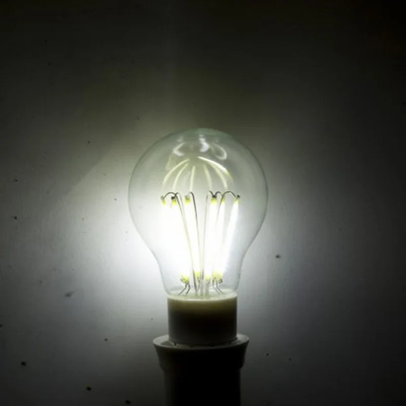 E27 led 3 Вт 6 B22 cob накаливания 12 В лампа с регулируемой яркостью 110 В/220 e27 Светодиодная