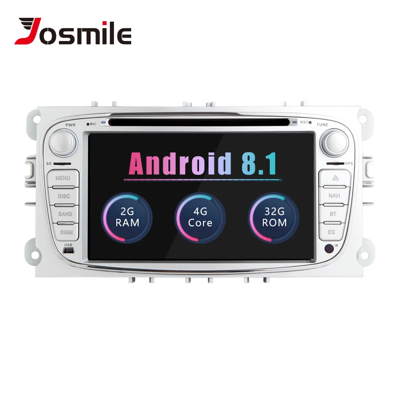 2 din Android 8 1 автомобильный dvd плеер для Ford Focus Mondeo 4 C Max S Kuga 2008GalaxyTransit подключение