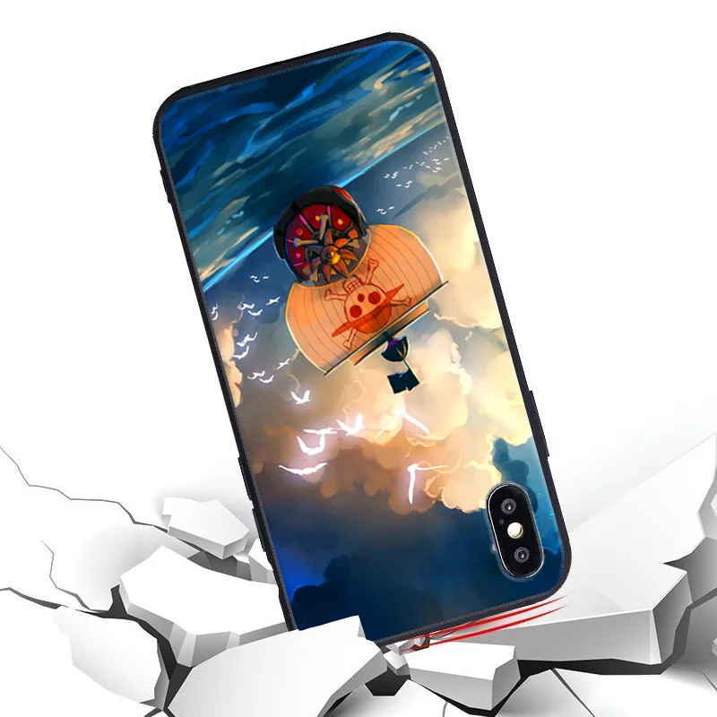Anime One Piece Case for iPhone 8 Attack on Titan Soft Silicone Phone Cover X 6 6S 5 5S XR XS Max SE 7 Plus Fundas | Мобильные