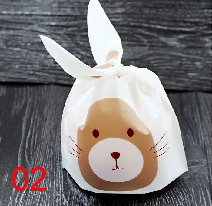 Lovely Rabbit ears snack bags Cookies bag Candy bread few kinds can be choose 100 pieces/lot | Дом и сад