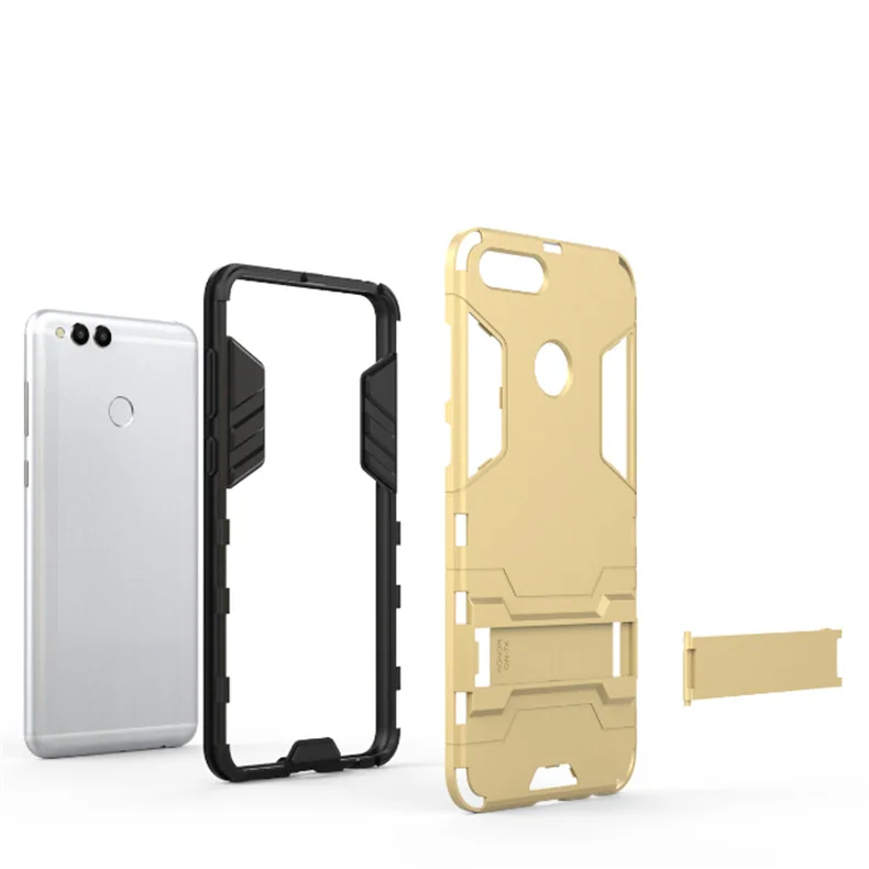 

2 IN 1 Shockproof Phone Case for Huawei Honor 7X tand Back Protection Cover For Huawei Honor 7X Case