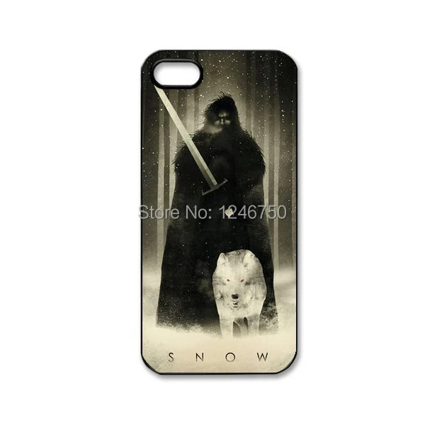 Hestech Customized Game Of Thrones Jon Snow Pattern Plastic Hard Protective Case for iphone 5/5S |