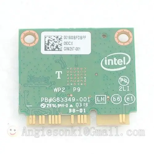 

AC7260 Dual Band Wireless-ac 7260 7260HMW +Bluetooth 4.0 867 Mbps IEEE 802.11ac PCIe Half Mini Wifi Card for DELL intel 7260AC