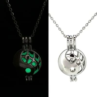 yinyang taichi dark luminous necklaces silver color chain necklace glowing in dark pendant necklaces collares maxi choker gg803