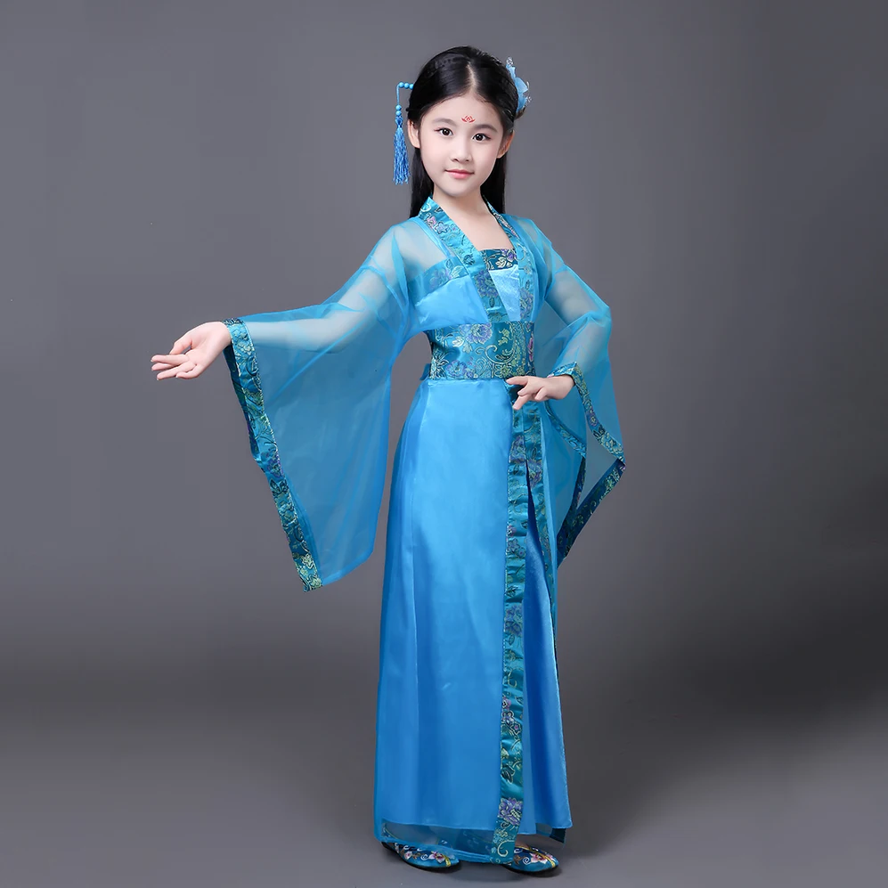 Childish Fantasy White Sky Blue Pink Red Mesh Summer Girls Two Piece Dress Kids Fancy Clothes Girl Size 3 To 14 Years | Детская одежда