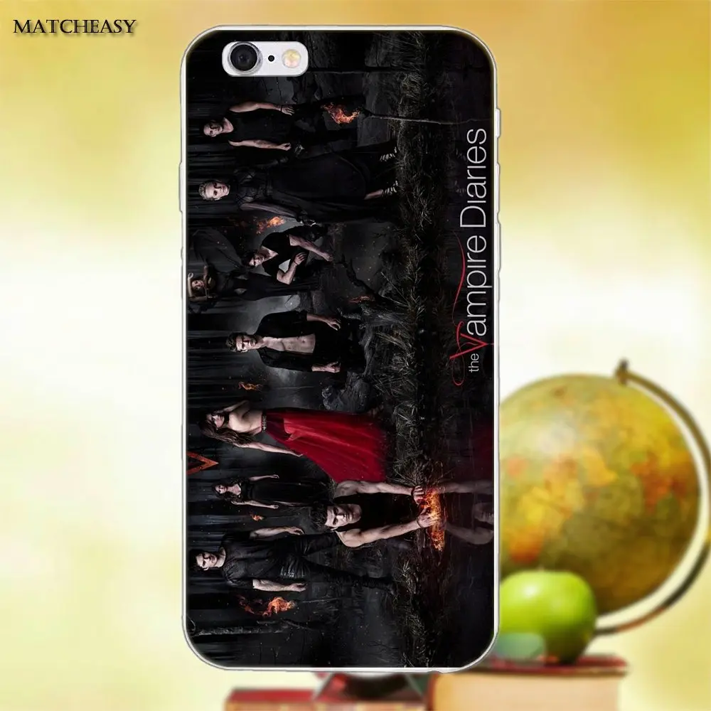 Мягкий чехол Geek The Vampire Diaries для Apple iPhone X XS Max XR 4 4S 5 5C SE 6 6S 7 8 Plus X|Чехлы-накладки| |