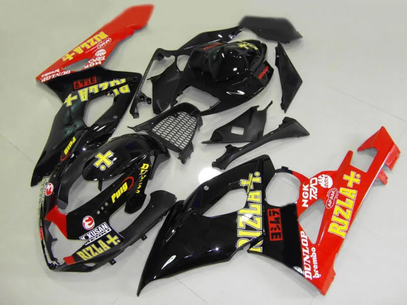 Комплект обтекателей под давлением для GSXR1000 K5 05 06 GSXR 1000 2005 2006 ABS красный черный