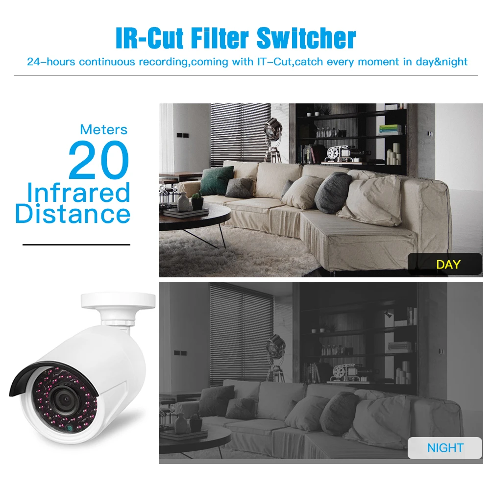 Woaser H.265 CCTV 4.0mp ov4689 48 В POE IP Камера 2592*1520 ИК в/Открытый ONVIF Водонепроницаемый HD видео