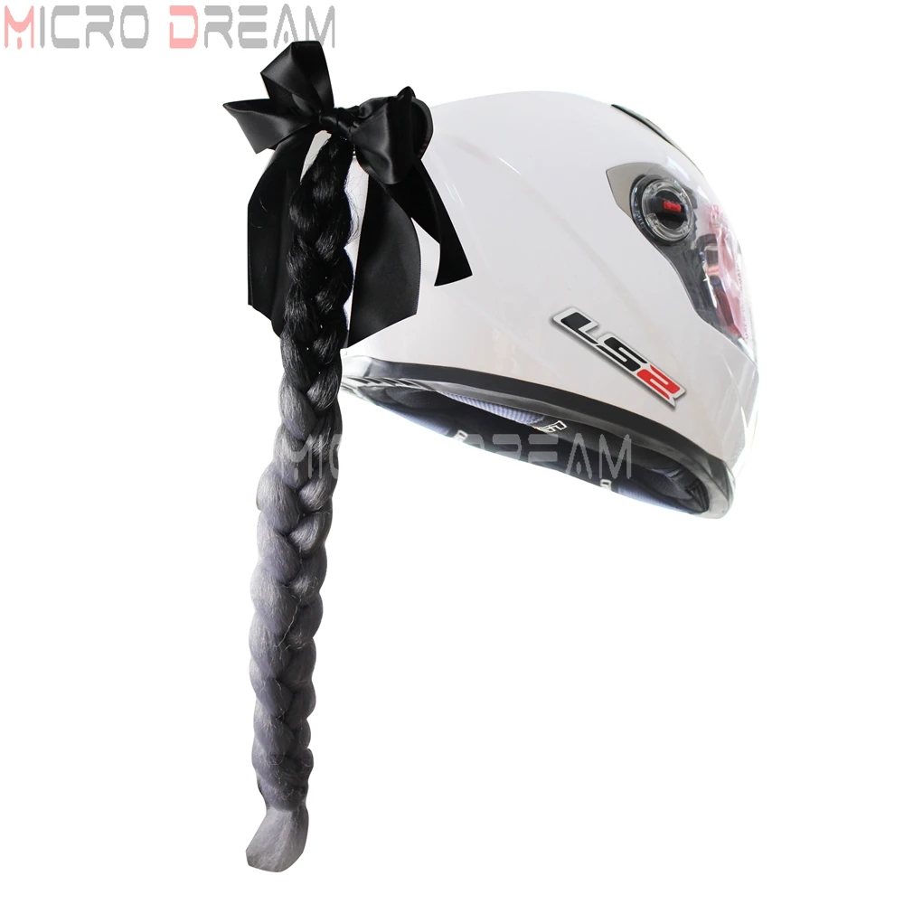Женский мотоциклетный шлем с закрученными косами украшение для байкерского