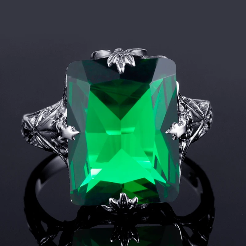 Элегантное 4 2ct квадратное кольцо из стерлингового серебра 925 пробы нано русские
