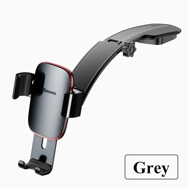 Gray Baseus Металл Автомобильный держатель для телефона держатель для iPhone samsung складной гравитационный автомобильный держатель мобильного телефона для приборной панели пасты, автомобильный держатель, подставка - Цвет: Gray