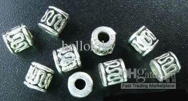 720 шт. тибетские серебряные проволочные изогнутые трубчатые спейсеры бусины 5x5 5