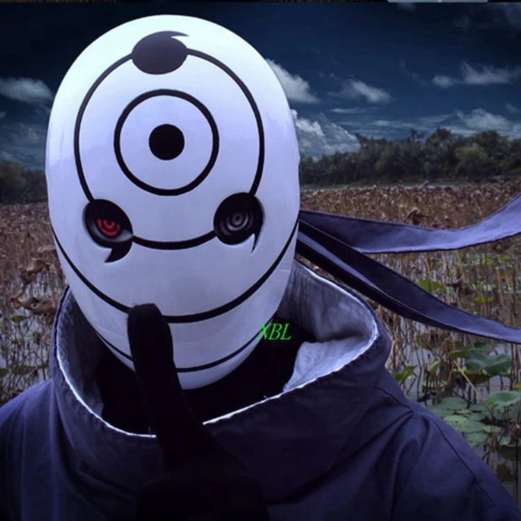 Новая версия Наруто Obito аниме маска Хэллоуин 3 глаза Tobi Мадара Учиха смолы маски дом принадлежности для вечеринки игры на открытом воздухе propselmet
