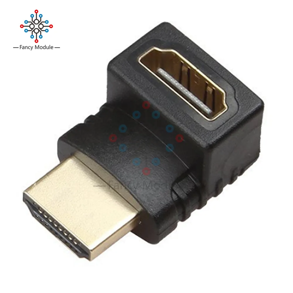 HDMI адаптер под прямым углом 90/270 градусов позолоченный HDMI мужчин и женщин разъем Поддержка 3D 4K 1080P HDMI удлинитель
