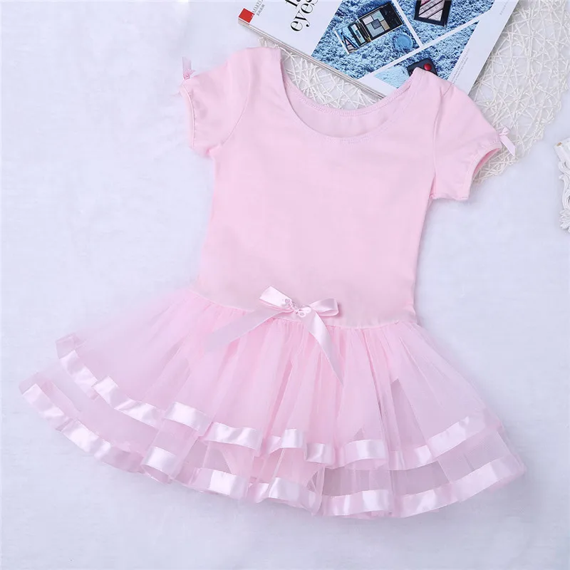 TiaoBug/профессиональное балетное платье пачка с бантом для девочек танцевальная