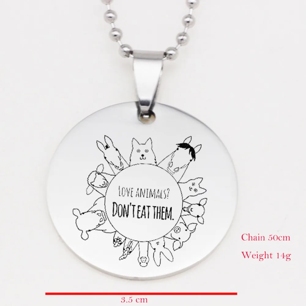 Женская бижутерия из нержавеющей стали круглое колье с буквами брелок любовь