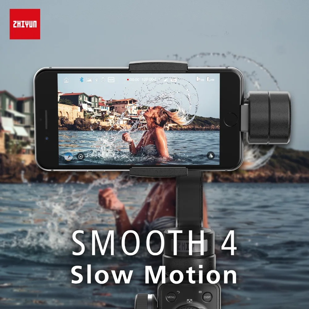 ZHIYUN smooth4 в наличии гладкой 4 3-осевой портативный монопод с шарнирным замком для