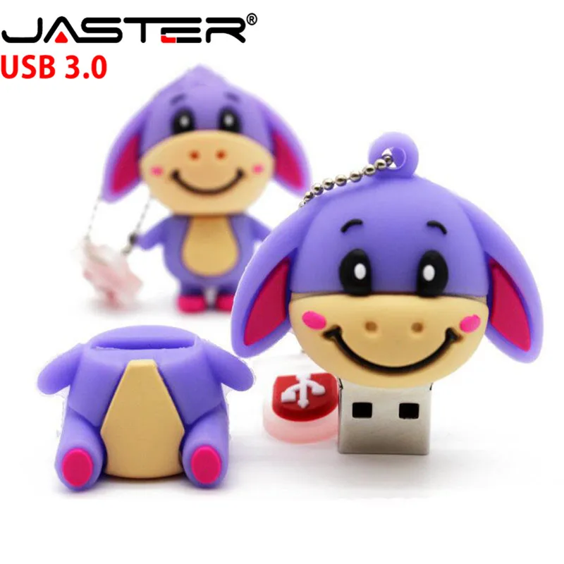 JASTER мультфильм животных тигра Флешка 4 ГБ 8 ГБ 16 ГБ 32 ГБ 64 Гб USB 3,0 карта памяти, Флеш накопитель милый поросенок USB флэш-накопитель