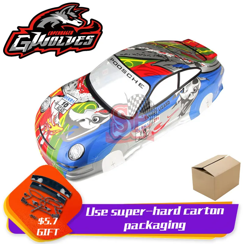 34 37 видов 1/10 RC автомобиль 195/190 мм ПВХ Окрашенный корпус с хвостом для 1:10 RC хобби гоночный Дрифт автомобиль hsp yokomo hpi ZD TAMIYA - Цвет: 34