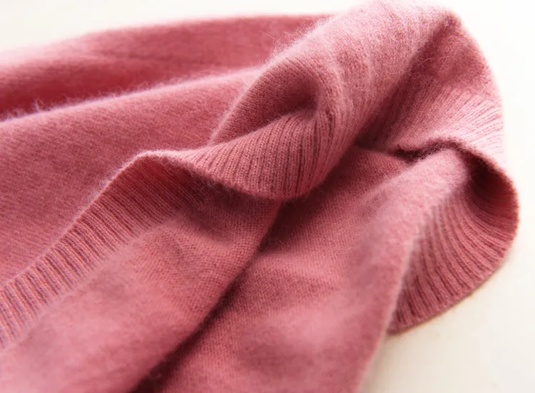 100%goat cashmere knit women's commuting pullover sweater dress mid long above knees V/O-neck S/5XL wholesale retail | Женская