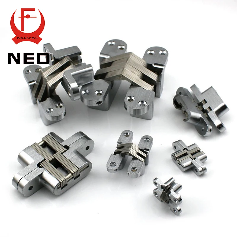 NED-4012 16x70 ММ Невидимый Скрытый Крест Петли Двери 304 Нержавеющей Стали Скрытые