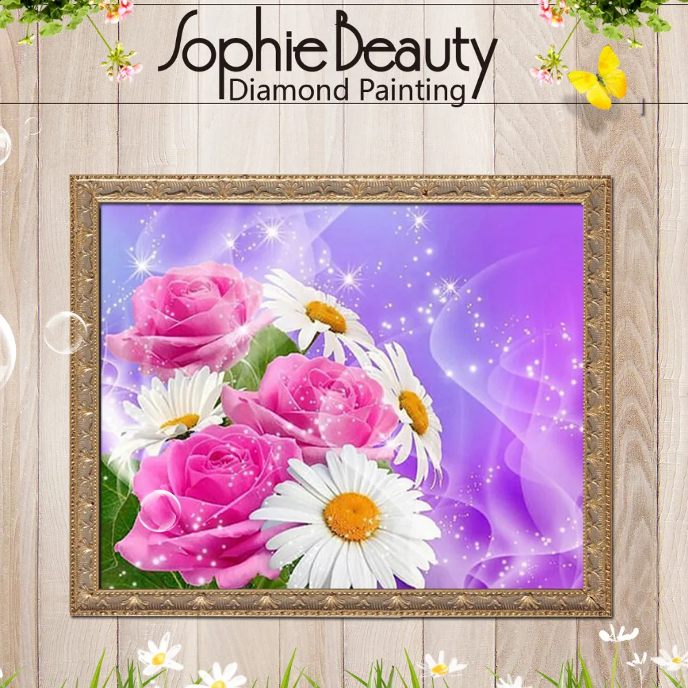 

Sophie Beauty DIY Diamond Painting Rose Sunflower Craft Accessories Mosaic Cross Stitch Draw Needlework Handcraft Embroidery Art