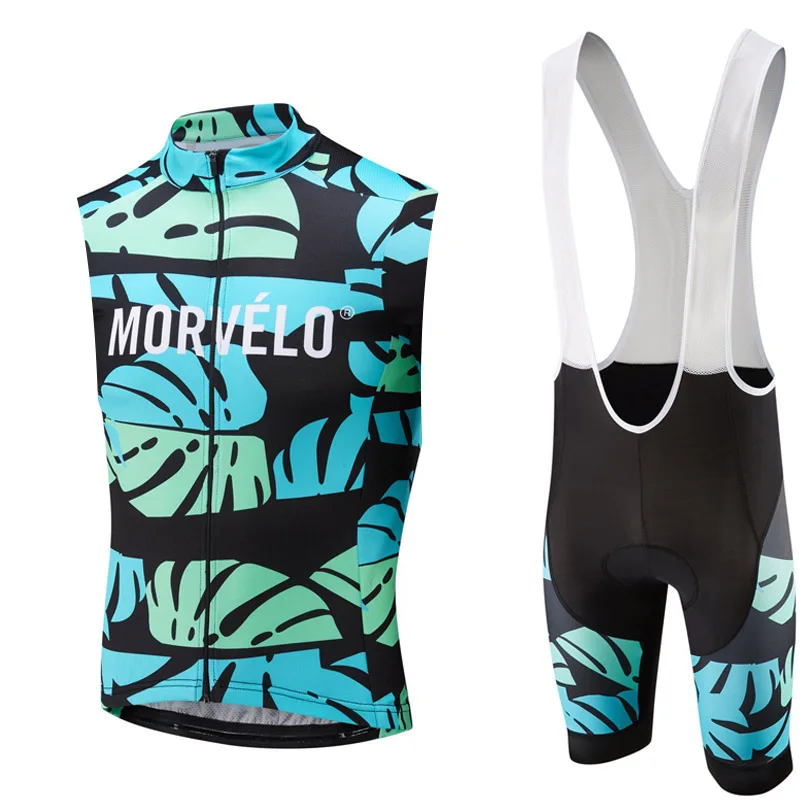 2019 MORVELO для мужчин Велоспорт Джерси короткий рукав набор Майо нагрудник шорты