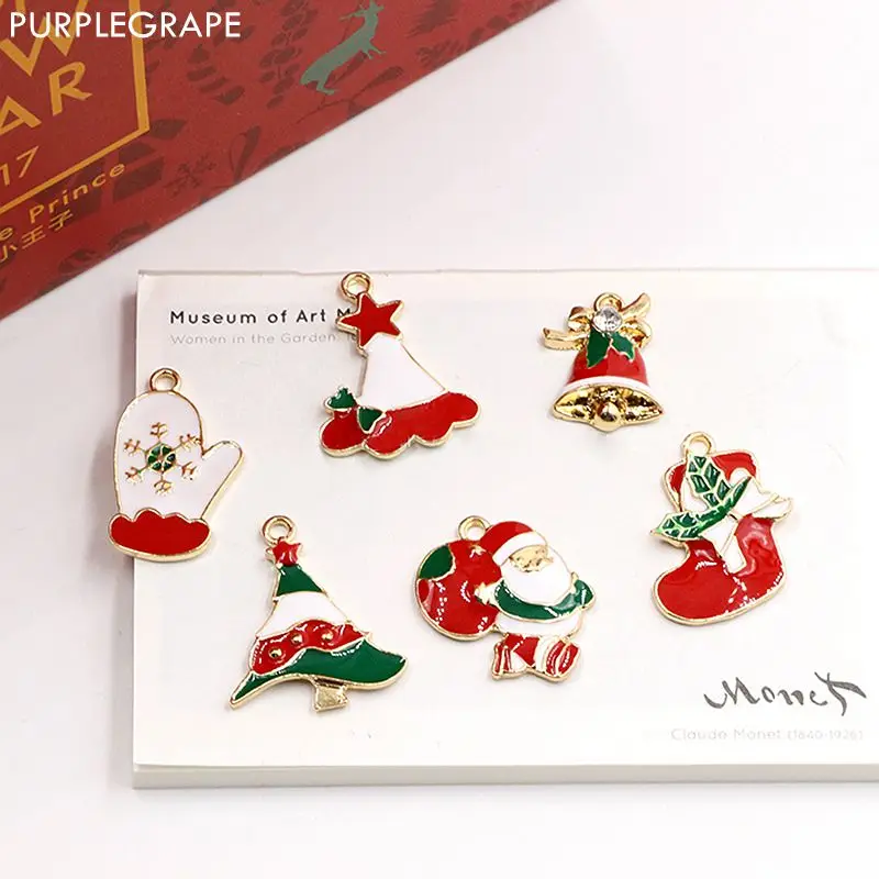 

Рождественская серия Подвеска из сплава для творчества серьги ювелирные аксессуары Головные уборы браслеты декоративные материалы Санта ...