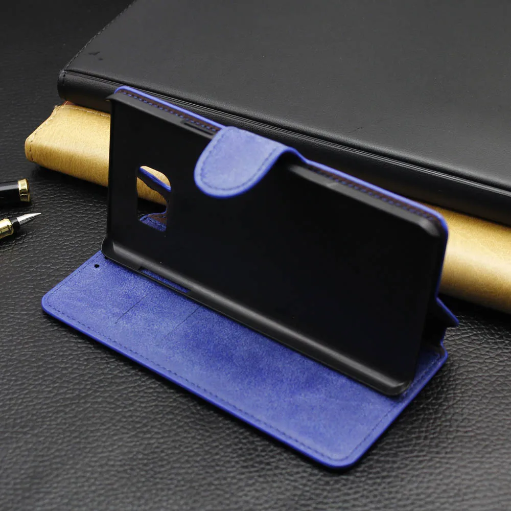 10pcs/lot For samsung galaxy note5 note 5 Matte Retro Vintage leather stand with Hard Back PC Magnetic Cover+free tempered glass |