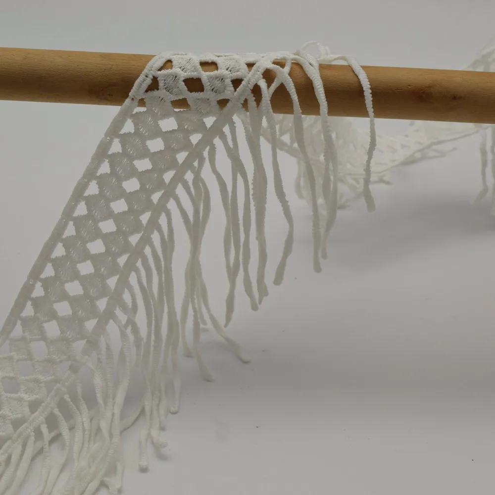 5 ''широкая Венецианская хлопковая кружевная отделка кисточка отверстие