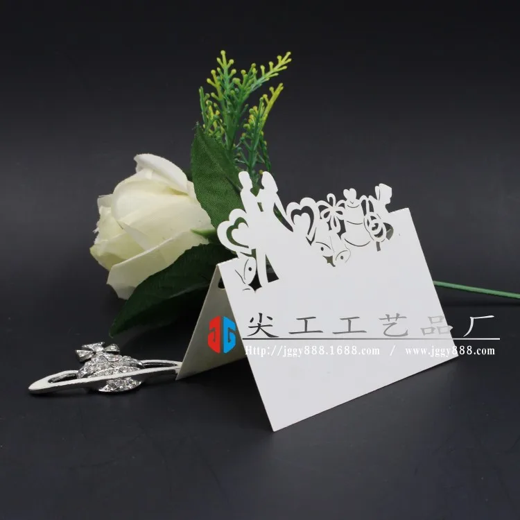 European Wedding Seat Card Laser Hollow-out Table Wholesale Guest Name Personal | Дом и сад