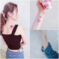 50pcs tattoo stickers waterproof women long lasting simulation english flowers realistic arm ankles sexy clavicle cover scars