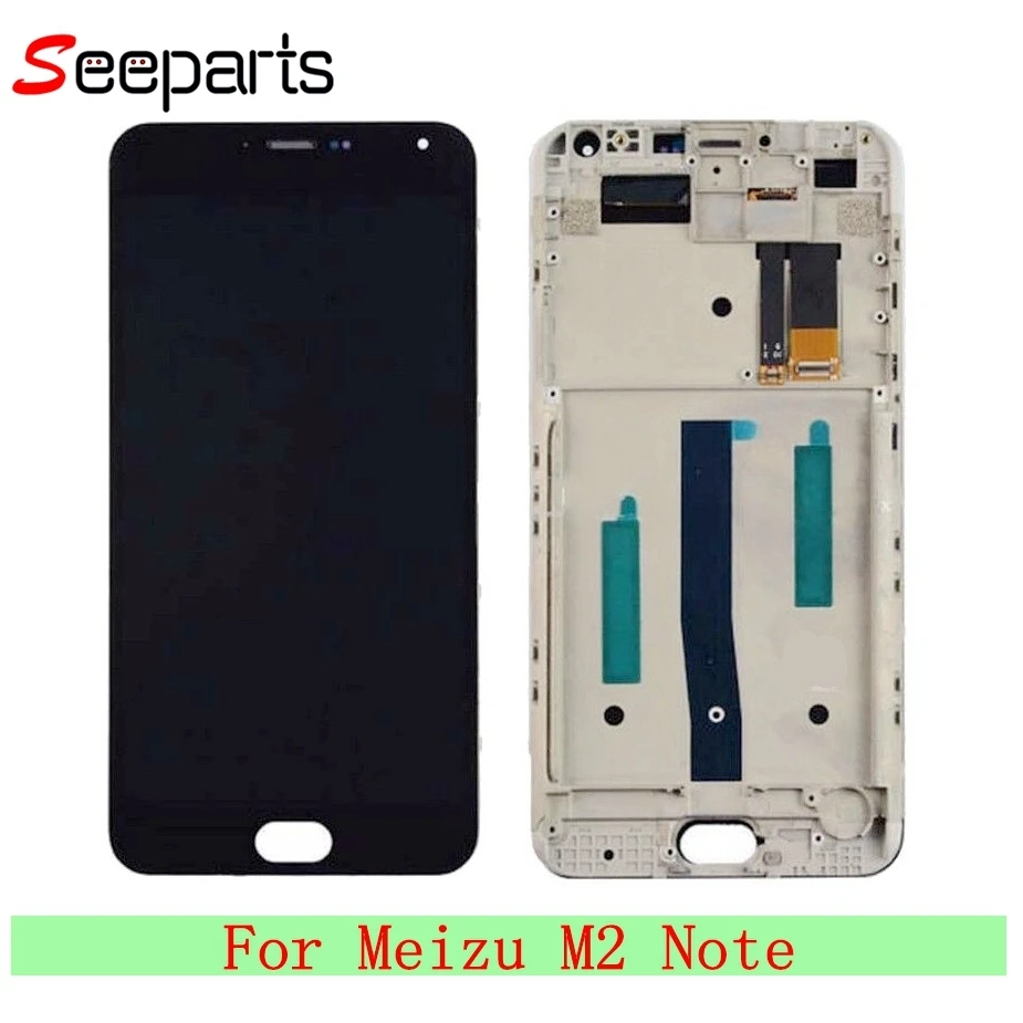 Черный 5 &quotMeizu M2 Note LCD дисплей сенсорный дигитайзер экран в сборе с рамкой Meizu NOTE