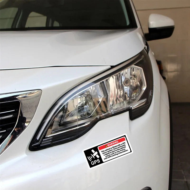 YJZT 11.5*4.3CM Bold Decals Car Is Fitted With A GPS Alarm System PVC Car Sticker C1-3040