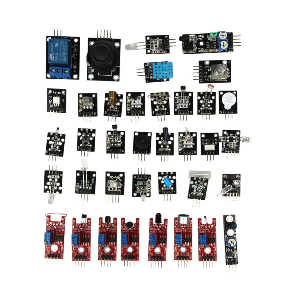 Ultimate 37 в 1 Набор сенсорных модулей для обучающего пользователя Arduino &amp Raspberry Pi MCU |