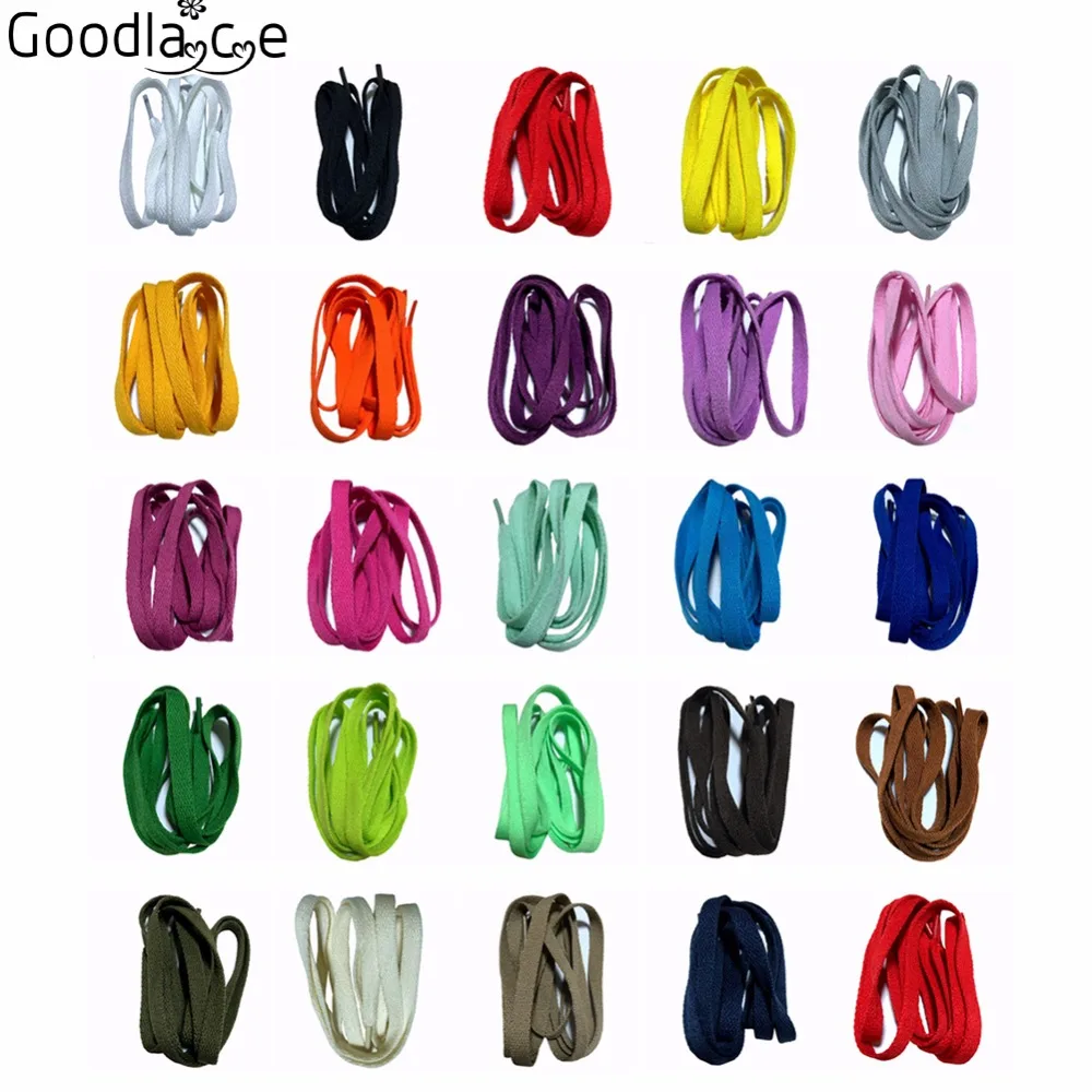 8mm Wide of Flat Shoelaces Shoe Laces for  Sneakers Sport Shoes 24 Colors 80cm / 100cm / 120cm / 140cm / 160cm