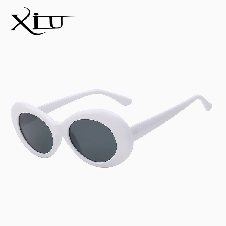 XIU Cateye женские солнцезащитные очки Классика Ретро винтажные Овальные Солнцезащитные очки для женщин брендовые дизайнерские Eeywear Высокое качество UV400 Oculos - Цвет линз: White w black