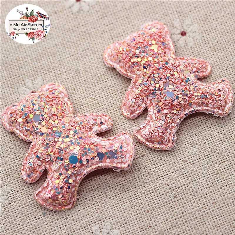 12 шт. нетканые блестящие нашивки с изображением медведя|glitter felt applique|felt appliqueappliques