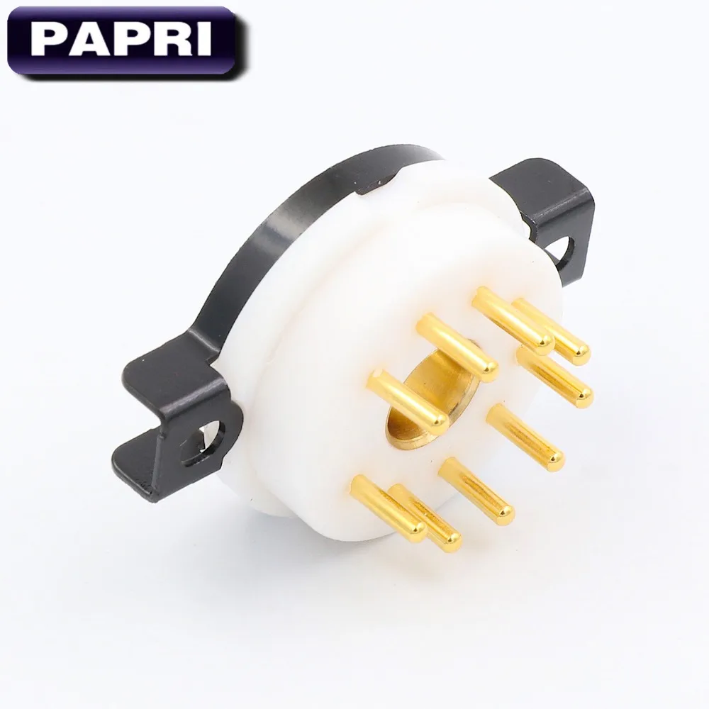 2 шт. EIZZ High End Magnoval 9PIN PTFE ламповая панель золотистые медные булавки усилитель