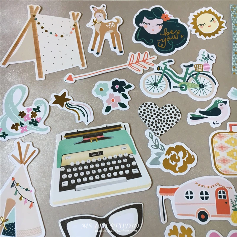 70 шт. декоративные наклейки для скрапбукинга|cardstock die cuts|cardstock scrapbookingcardstock cards |