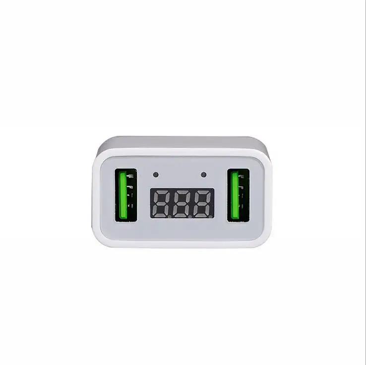 Умное цифровое быстрое зарядное устройство с двумя USB портами 5 В дисплей