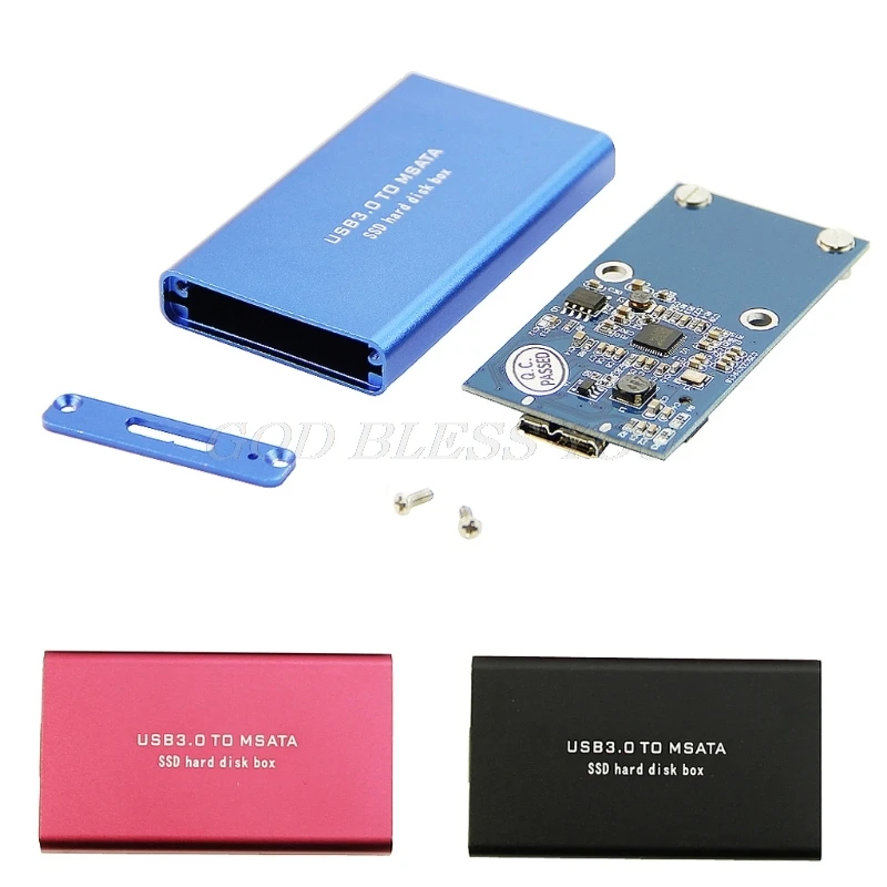 Мини USB 3,0 к mSATA SSD адаптер карта Внешний защитный корпус обложка Коробка AU