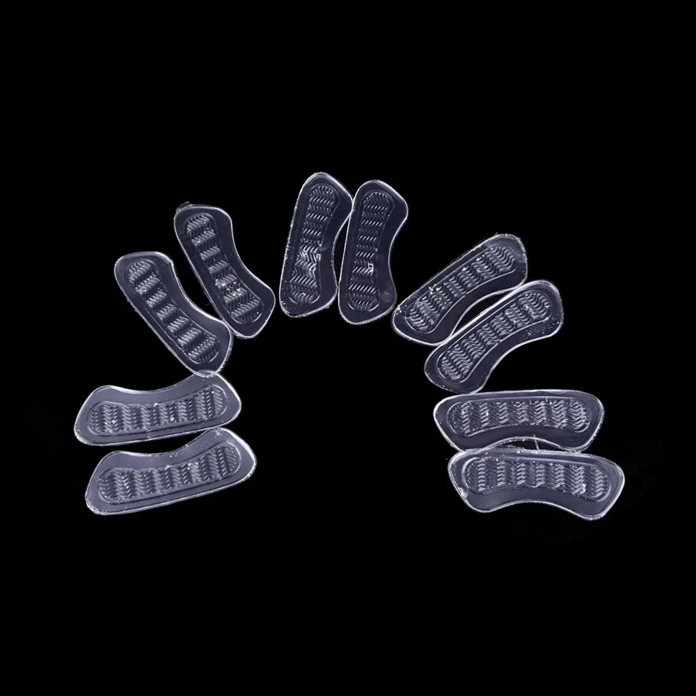 2Pcs/Lot New Invisible Silica Clear Gel Anti-Slip High Heel Cushions Gel Heel Back liner Shoes Silicone Insoles 10cm*3.5cm