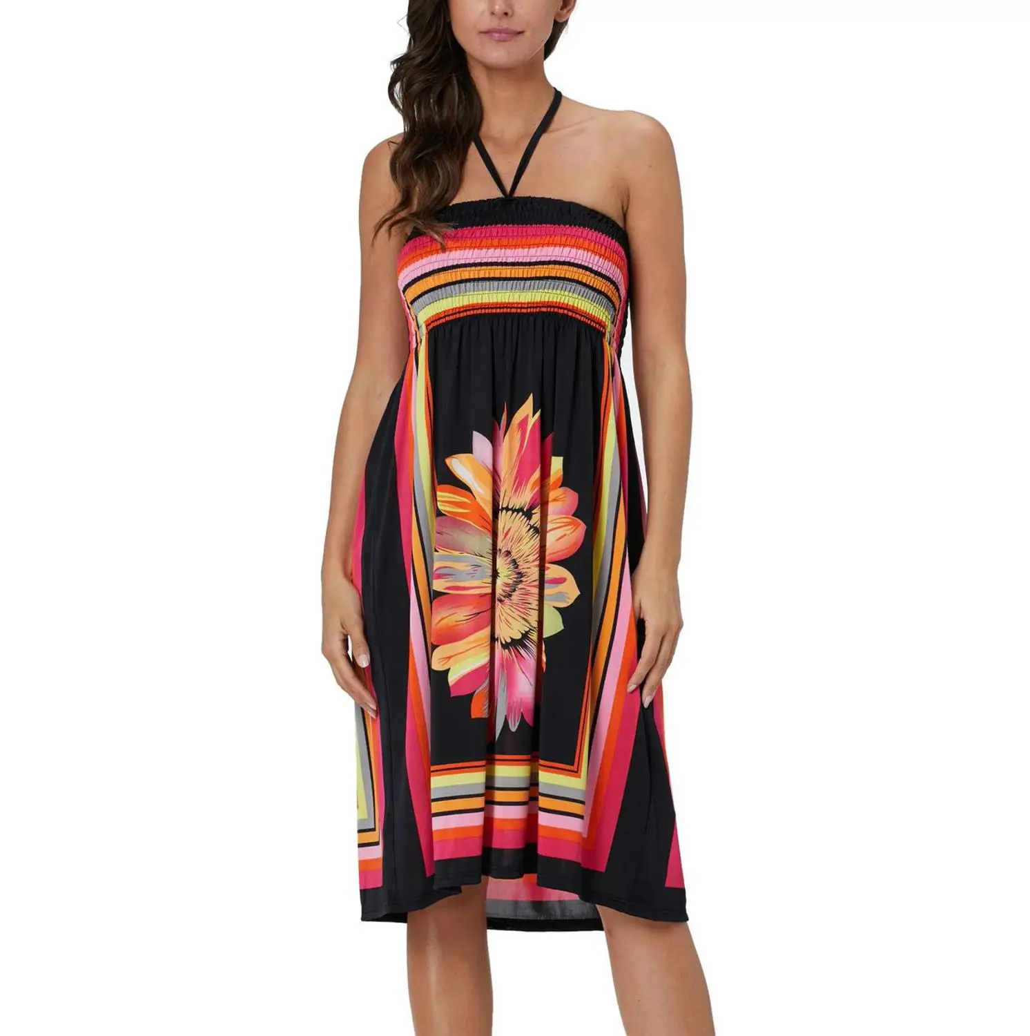 Новинка Модный летний Миди Платье Vestidos De Festa без бретелек повязки Женская
