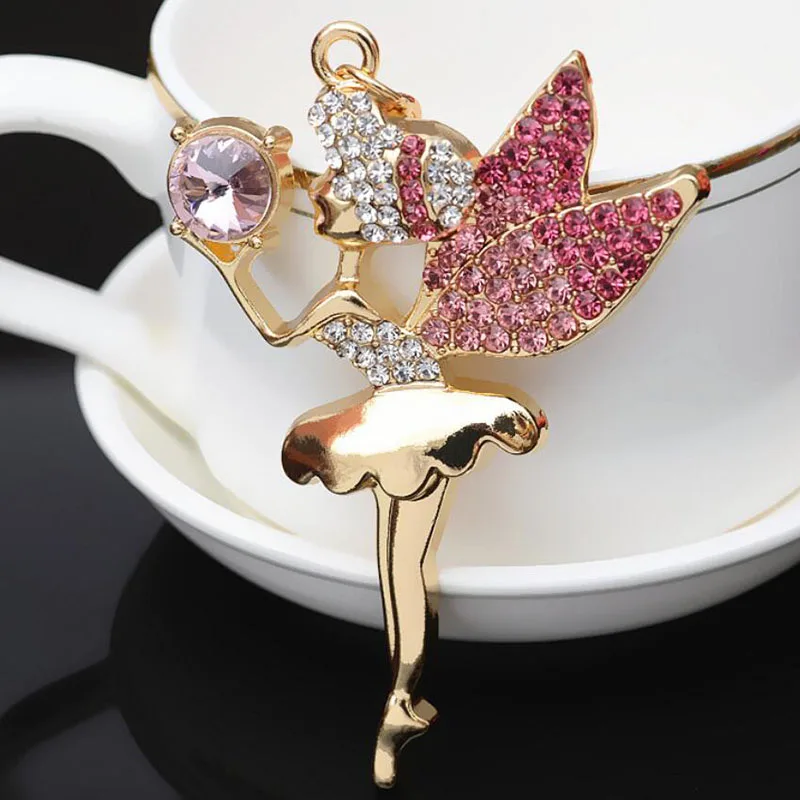 Lucky Angel Girl кристалл брелок для женщин милые Подвески дамской сумочки